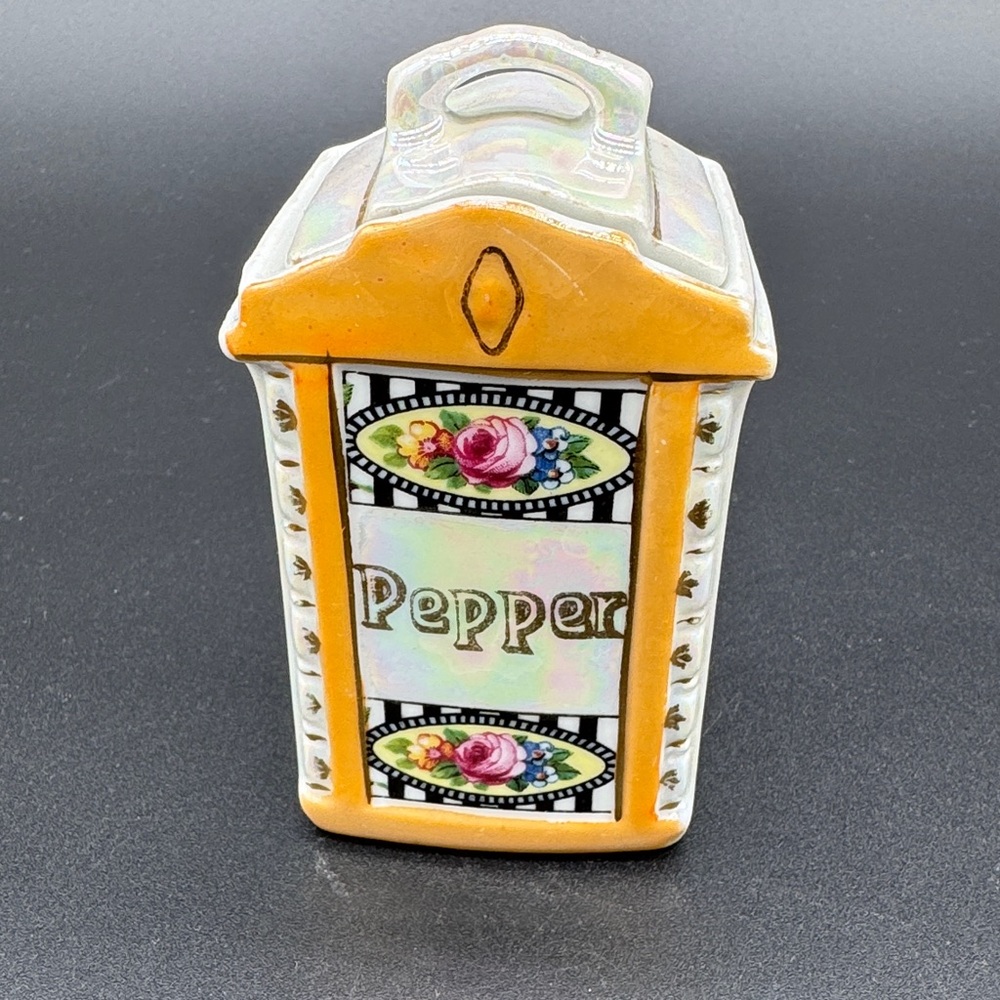 MEPOCO WARE Lusterware Pepper Canister Made in Germany Vintage 1930